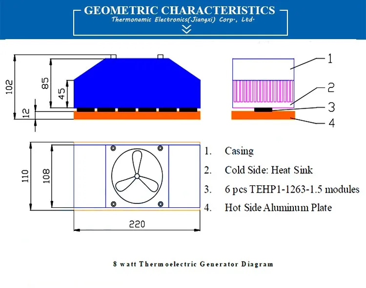 8 Watts Portable Thermoelectric Power Generator Teg812v Buy