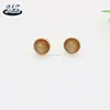 Latest new gold earring design disc cat eye stone earring stud for girls