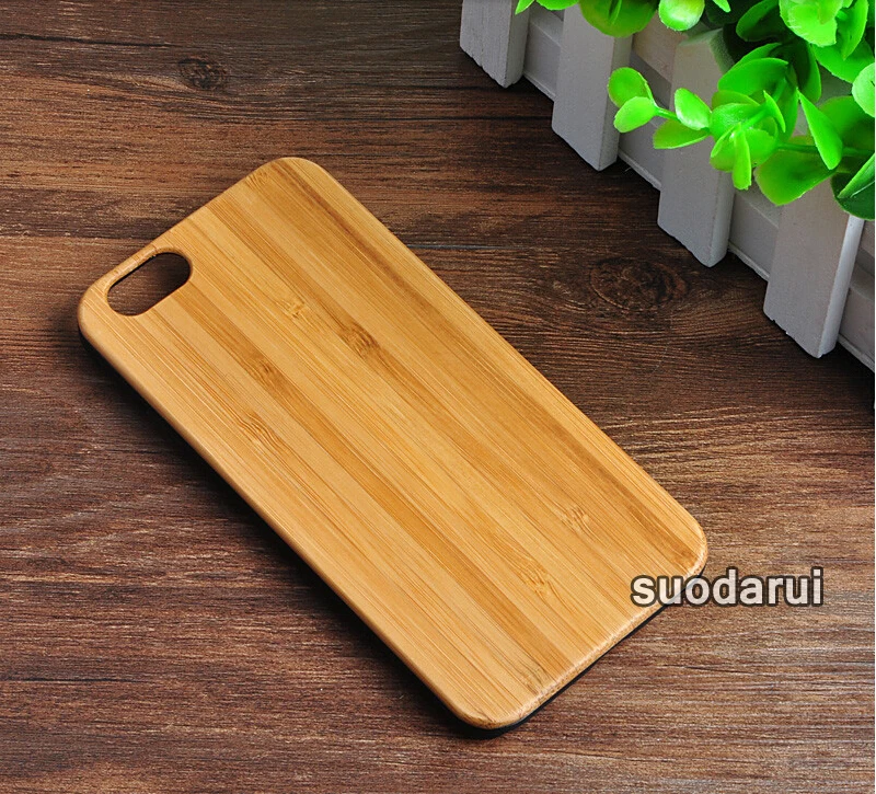 Wood And Hard PC Back Cover For iPhone 6 plus Bamboo Phone Case