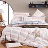 Rainbow Stripe Printing bed sheet with covers, Colorful Polyester cheap bedding sets