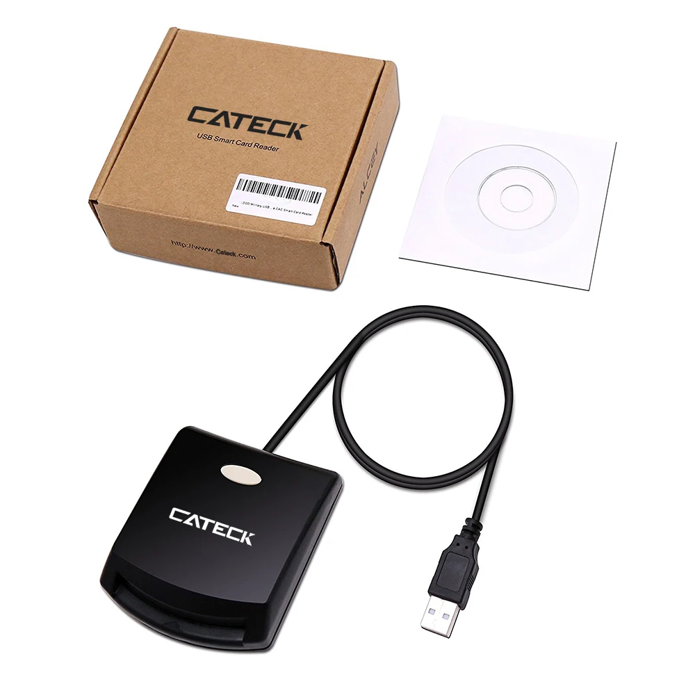 Cateck USB RFID Smart Card Reader with SIM/EMV/CHIP/IC Slots - ANKUX.COM