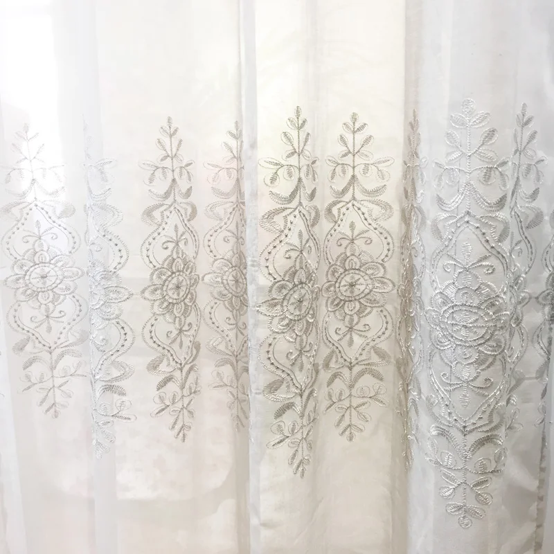 Embroidered Net Curtain Fabric - Buy Turkish Embroidery Curtain Fabrics ...