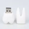 Custom logo tooth shaped flash drives