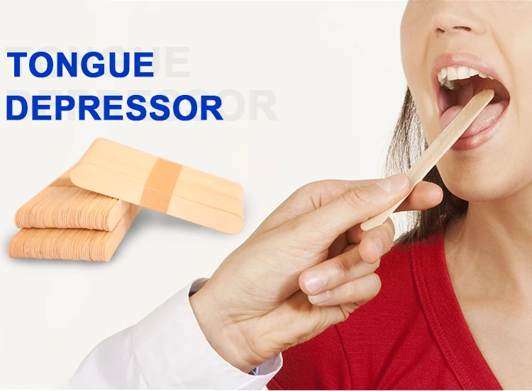 Disposable sterile wooden tongue depressor for medical use
