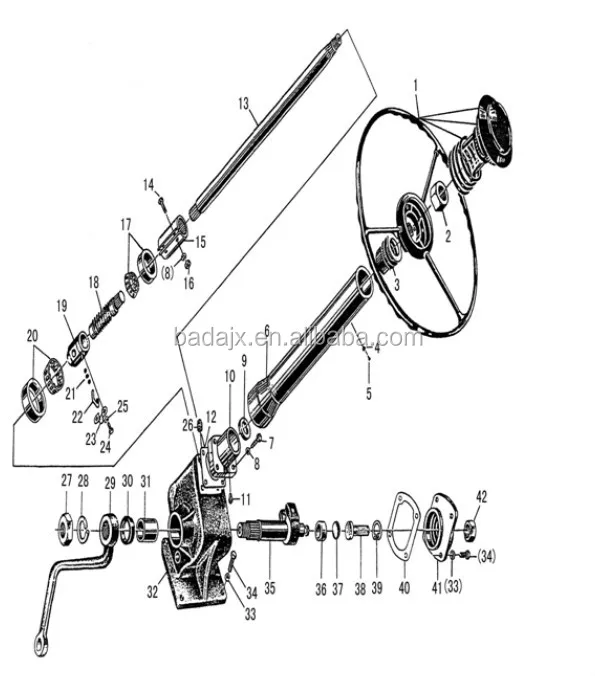Supply Jinma 450 454 Tractor Spare Parts & Steering Gear ... yto wiring diagram 