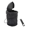 Car Trash Can Portable Auto Garbage Bin with Lid Collapsible Pop-up Vehicle Garbage Bag Back Seat Hanging Storage Bag