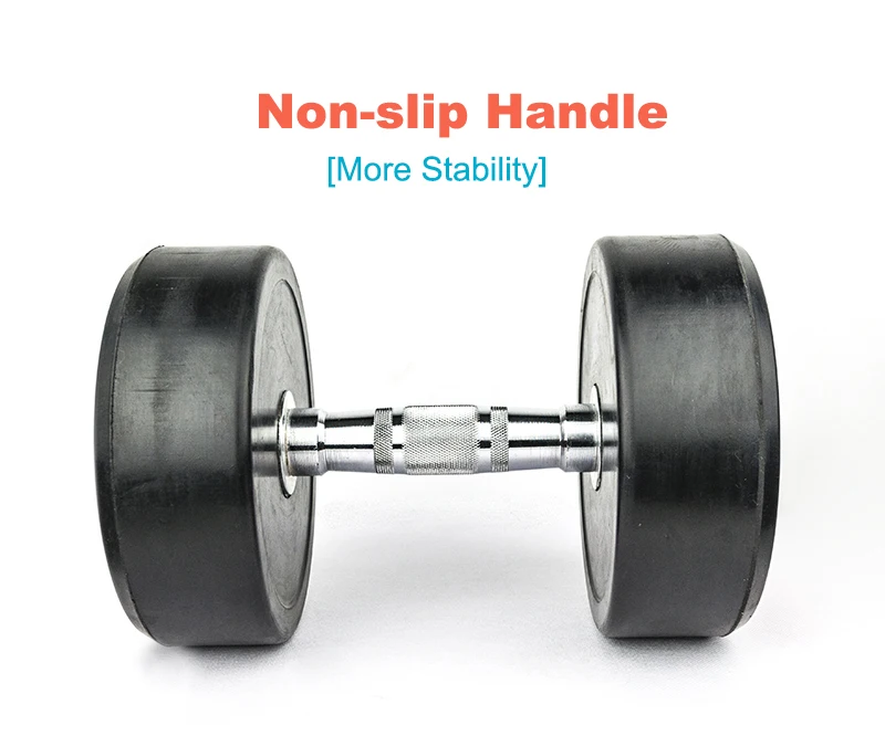 wholesale gym rubber coated 2 - 50kg round head dumbbells sets