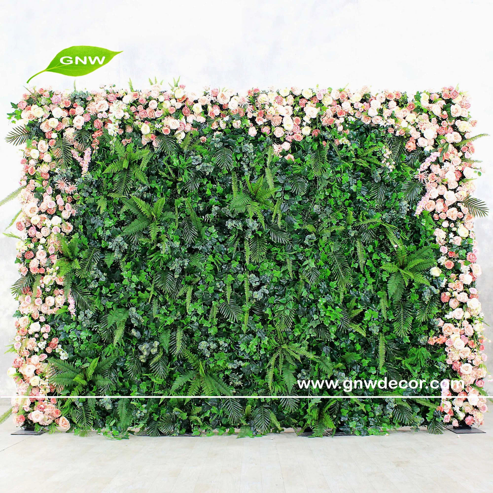 Gnw Green Flower Wall New Backdrop Design Flower Wall Buy Flower Wall