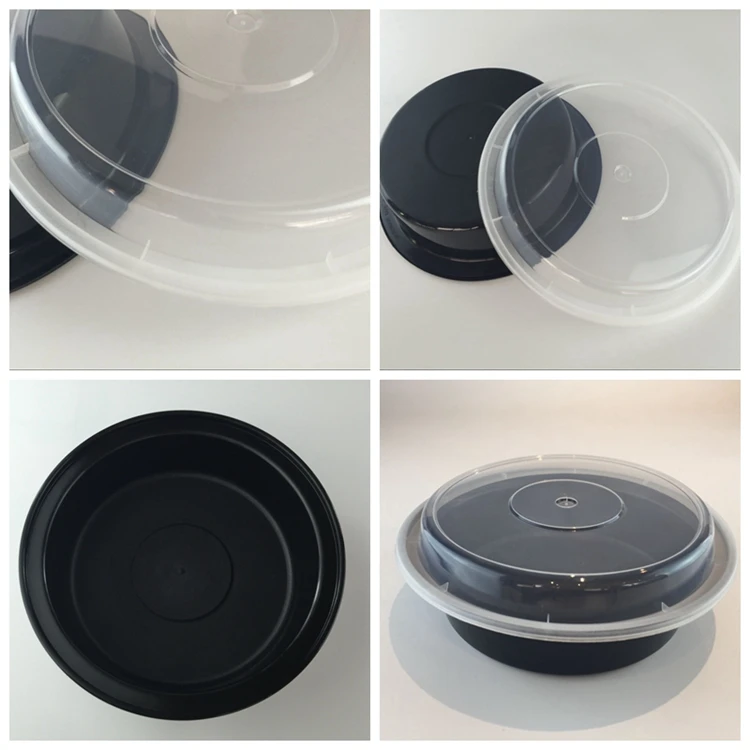 Round Oz Microwave Plastic Food Packaging Meal Prep Containers Lunch