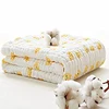 Baby Blanket/Bath Towel 100% Cotton/Super Soft Gauze/ Natural Absorbent Muslin 6 Layer Warm 41.3 X 41.3 inch