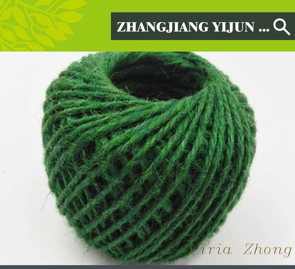 Green Jute Twine Raw Straw Biodegradable Natural Fiber Jute Hard String