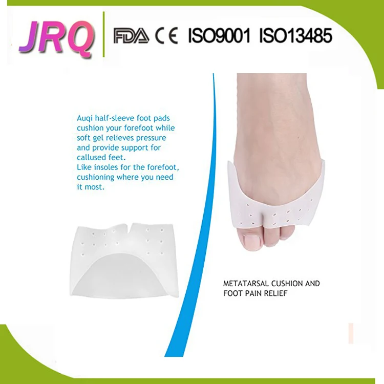 1PCS Silicone Half Toes Sleeve Metatarsal Pads Gel Toe Caps Forefoot Bunion