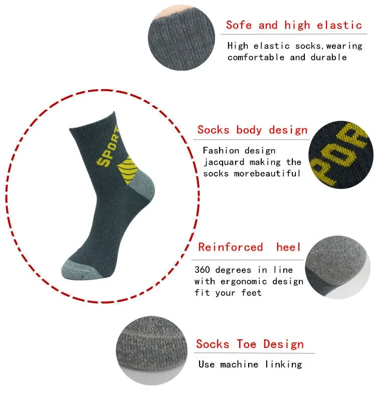 compression customize cotton running cycling sport sock