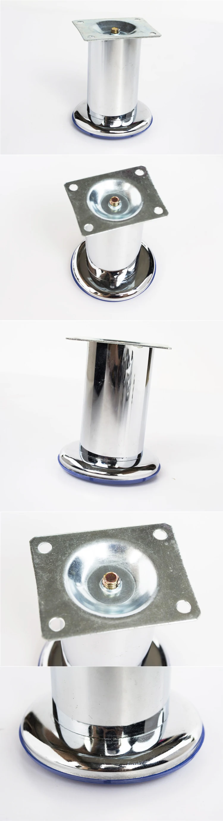 Piezas De Muebles De Tubo Recto,Patas De Sofá De Hierro Plateado Con