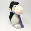 stuffed graduation cap tie blue baby toy penguin plush with hat and scarf