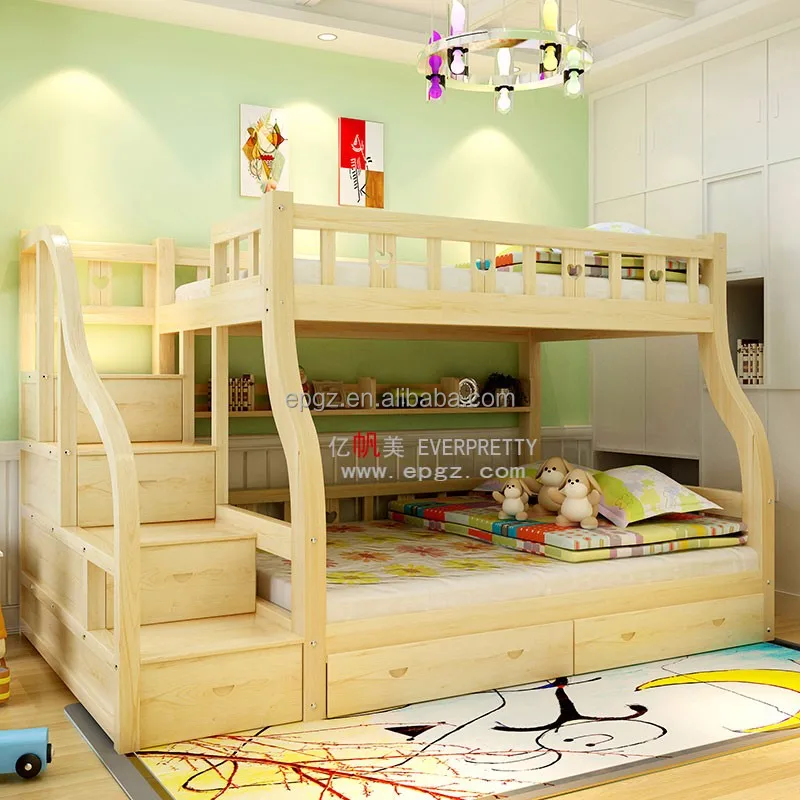 الجملة سرير مرتفع خشبي سرير للكبار/سرير طابقي للأطفال/رخيصة خشبية مزدوجة سرير بطابقين s