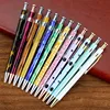 2019 new arrival printing metal multi-color school press ball pen promotion click ball pen gift ball pen