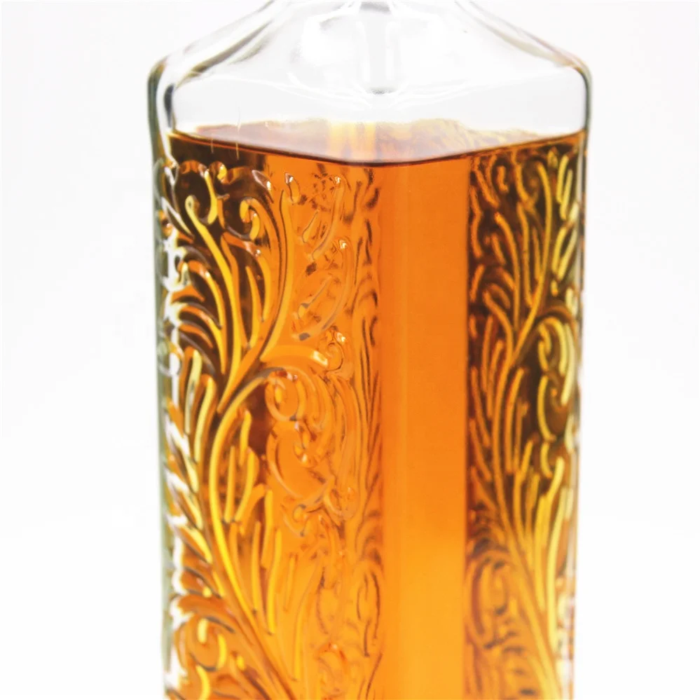 750ml Square Shape Rum Wihskey Whisky Glass Bottle Buy 750ml Square Shape Rum Wihskey Whisky