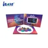 Cote 4.3 inch lcd video Pu brochure with leather pocket inside for restaurant/ menu card