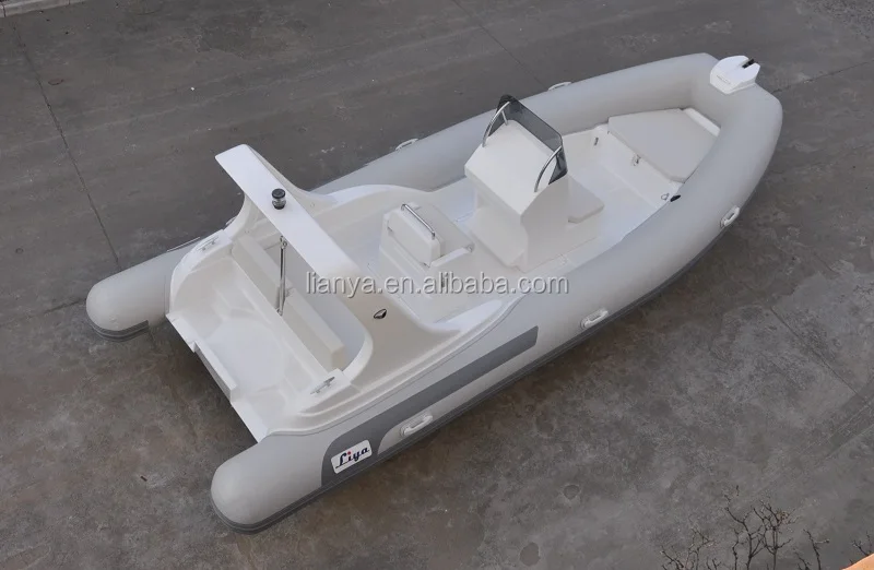 Liya 20foot Gray Fiberglass Hull Rib Boats With Canopy Inflatable