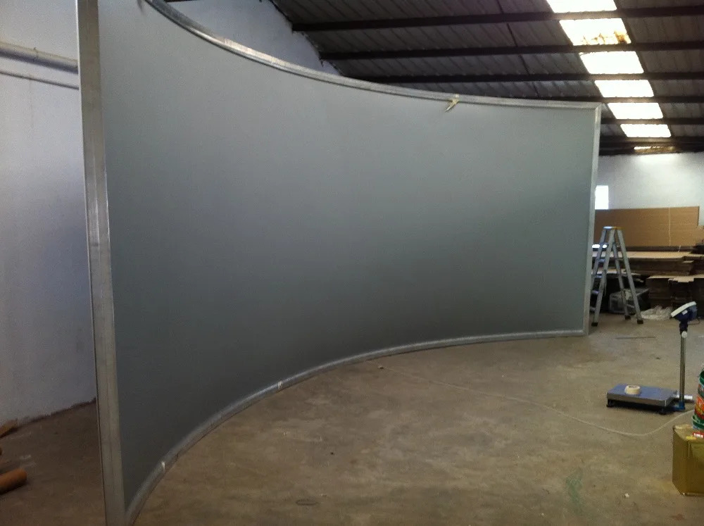 Curved Projection Screen/metallic 3d Hard Arc Screen Wih 3d Silver
