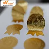 Adhesive Embossing aluminum gold foil paper label stickers printing