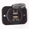 High-quality DC 5V 3.1A two usb ports car charger socket installed in one hole with CE certificated