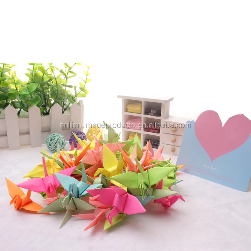 Origami Paper Cranes Crafts Paper Goods 10x10cm Origami Crane For Club