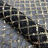 Low price textiles sequin best selling nigeria lace polyester mesh lining fabric price per yard