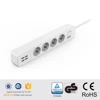 4 outlets 4 usb ports universal socket plug extension cable vertical electrical usa power strip with switch et Customs Data
