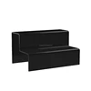 Black Display Stand for Shoe Jewellery Perfume 2 Tiered Acrylic Display Steps Risers