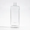 Flat Mouth Short Neck Anti-Skidding Thick Square Bottom Whiskey Bottle Transparent Food Grade Rectangle Shaped