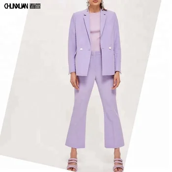 ladies cropped trouser suit