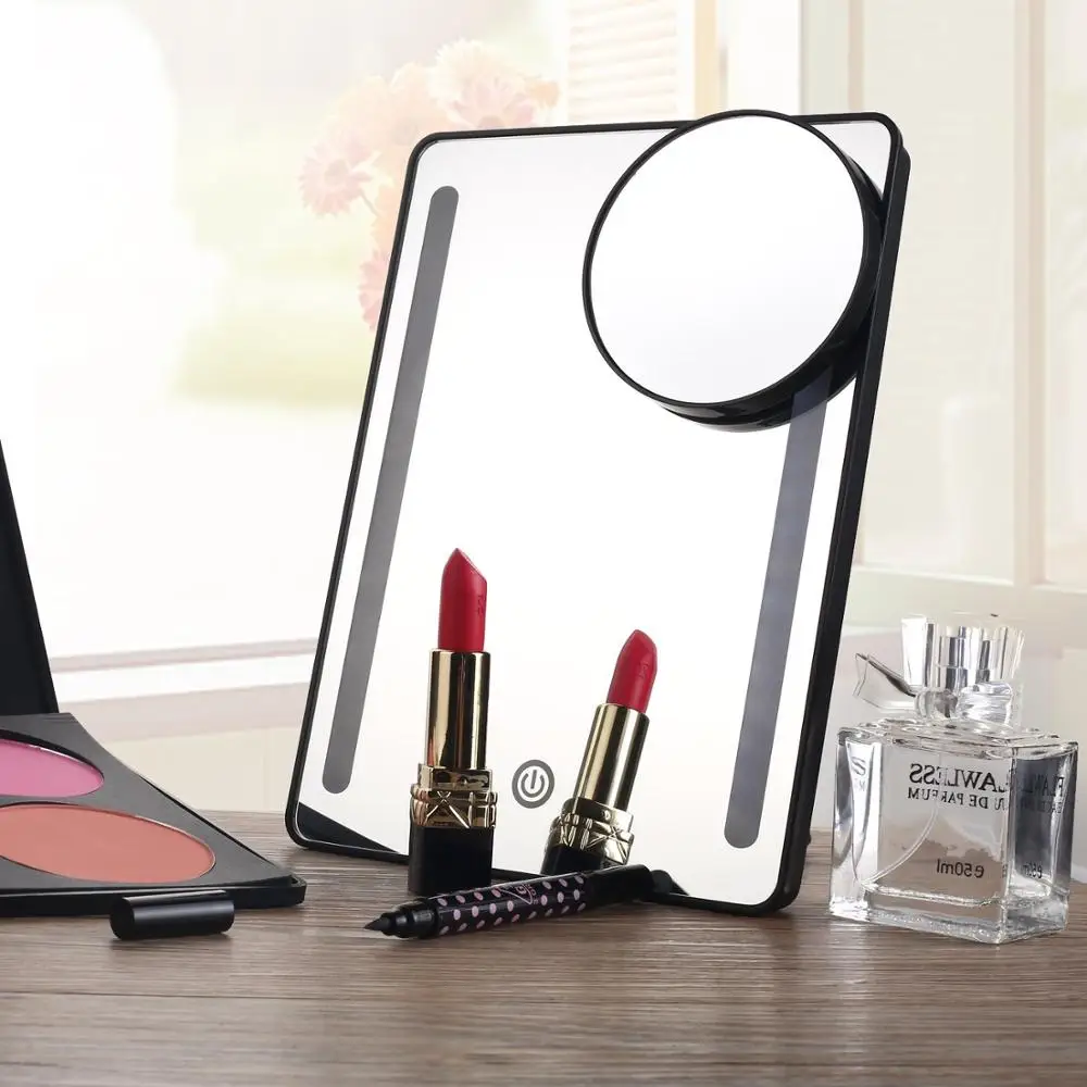 36 LED Lighted Makeup Mirror with Lights 10X Magnifying LED Vanity Mirror 180 Degree Rotation Travel Mirror