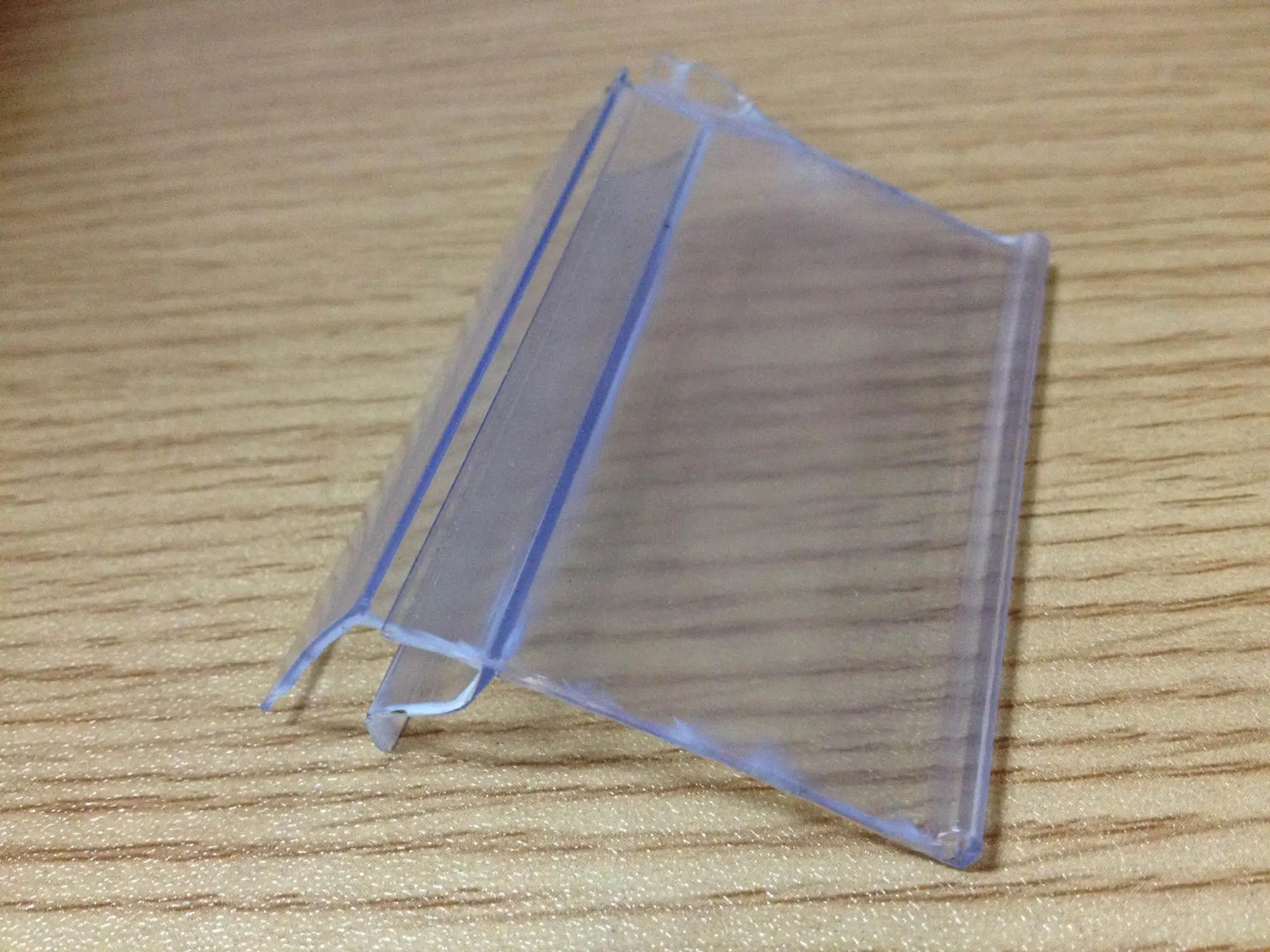 Supermarket Plastic Pvc Hanging Shelf Edge Price Label Holder Shelf