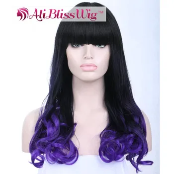 20 Heat Resistant Hair Silky Straight Wave Two Tone Black To