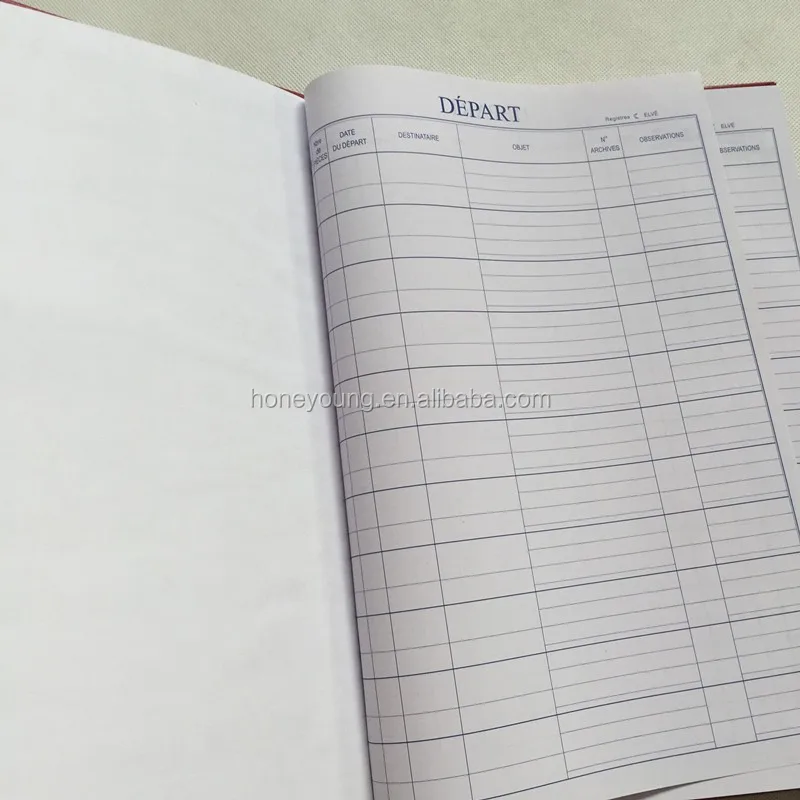 60g Offset Paper Accounting Notebook/register Book A4 Cover Notebooks