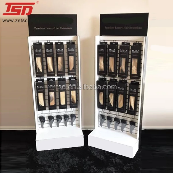 Wig Store Slatwall Displays For Hair Extensions,Hair Extension Display