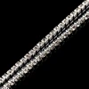 PP18 Silver Densely Brass Rhinestone Cup Chain Crystal For Body Chain