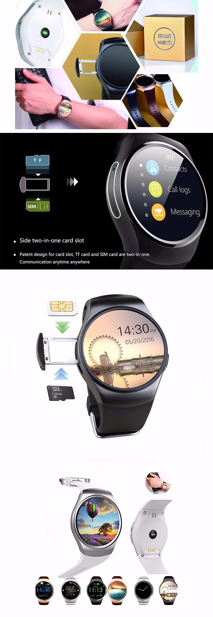 Kw18 Bluetooh Smart Watch Heart Rate 