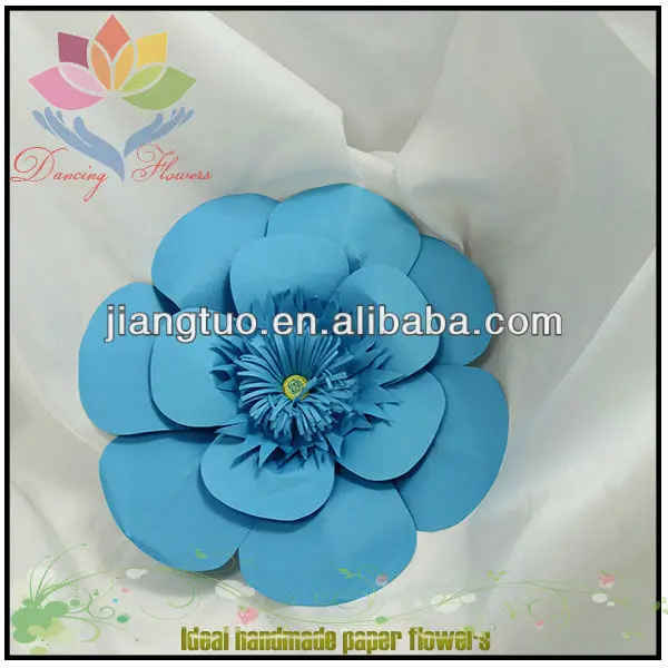 大きな紙の花青15無料ペーパークラフト 装飾用花 花冠 製品id Japanese Alibaba Com