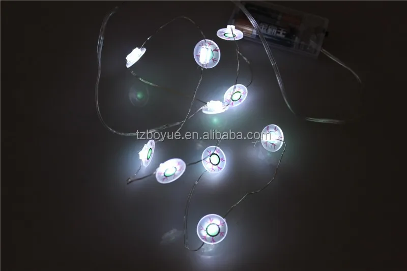 battery operated copper silver wire halloween decorative mini string fairy lights hanging fairy eye balls