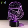 Storm Trooper Face LED Night Light 7 Color Change Bedside Nightlight Indoor Decoration Lighting Best Gift for Children