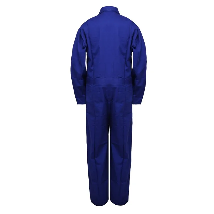 Mens Long Sleeve Popper Front Coverall Overall Adults Mechanic Boilersuit 
