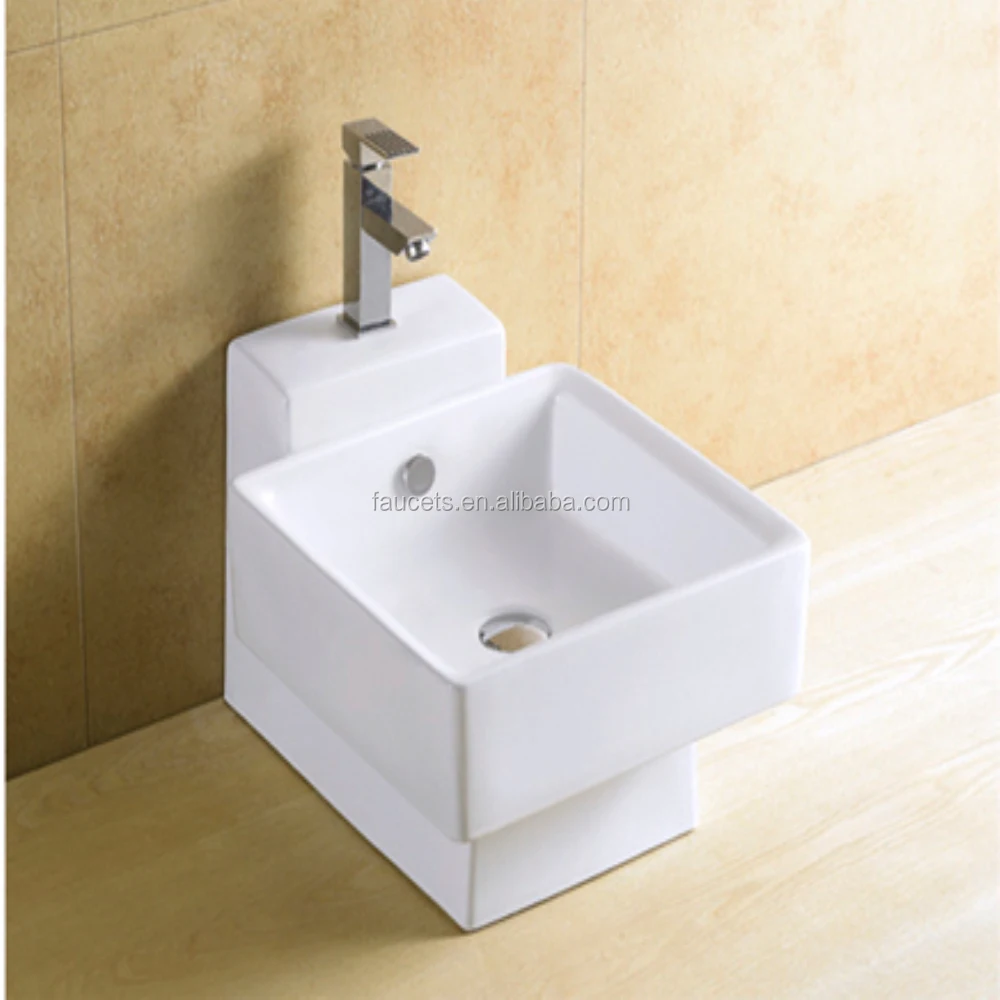 Petite taille carré en forme de salle de bains en céramique bassin ...