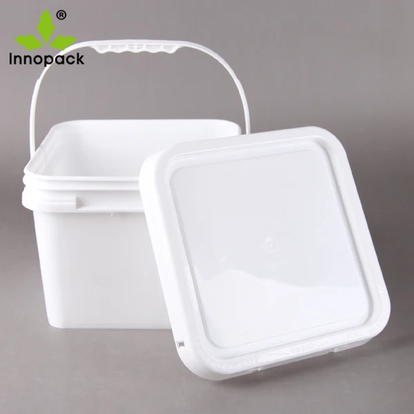Wholesale Custom Food Grade 2 Gallon Square Plastic Buckets With Lids