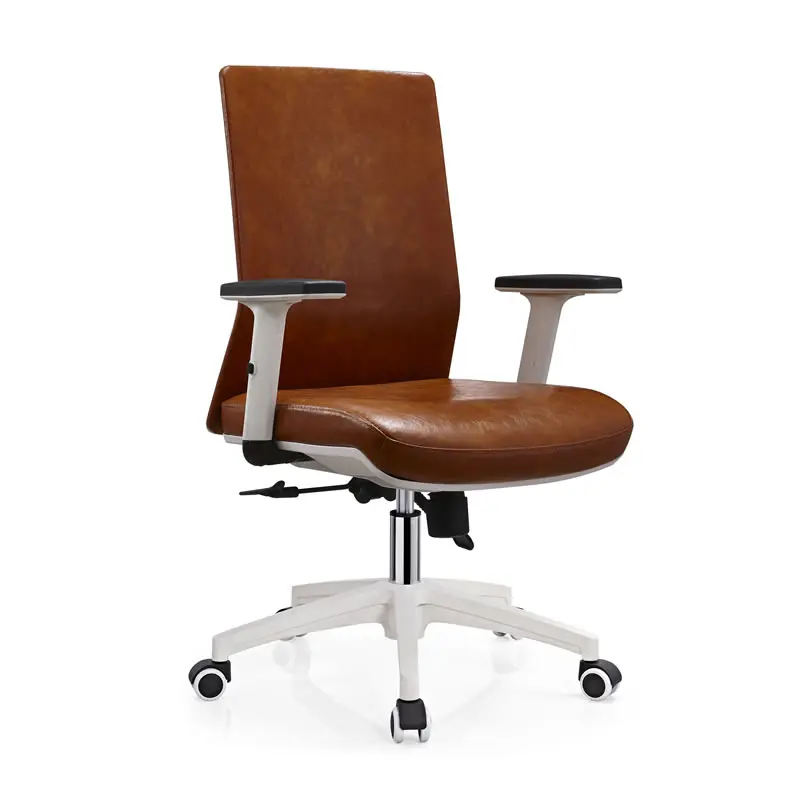 office furniture white high back leather executive reclining chair with lumbar support