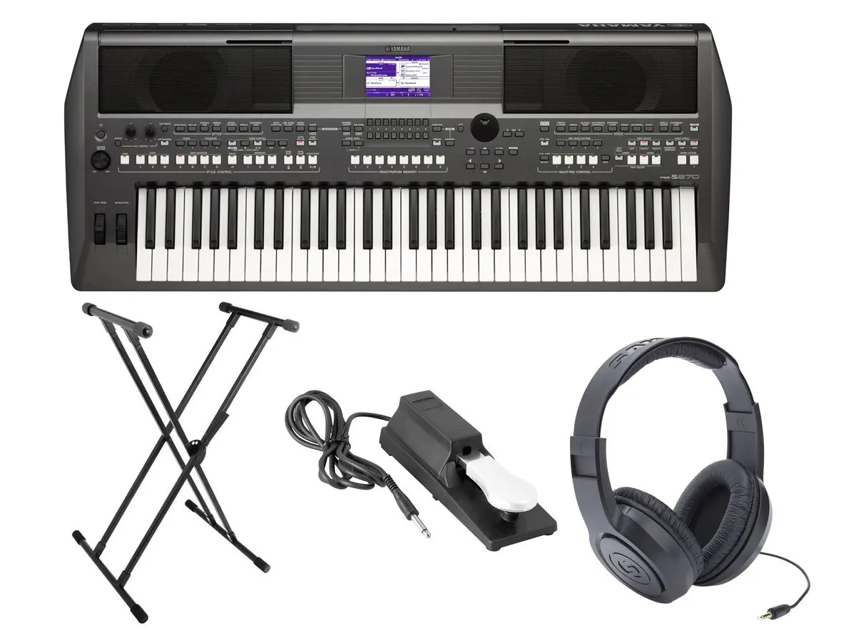Get Quotations · Yamaha PSR-S670 61-Key Arranger Workstation Keyboard with  Onboard Stereo Speakers and MegaVoice