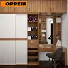 OPPEIN Indian project 3 door bedroom wardrobe design with dressing table