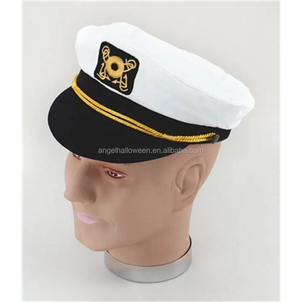 White Navy Captain Hat Sailor Caps And Hats Embroidered Hats Nh4009 ...